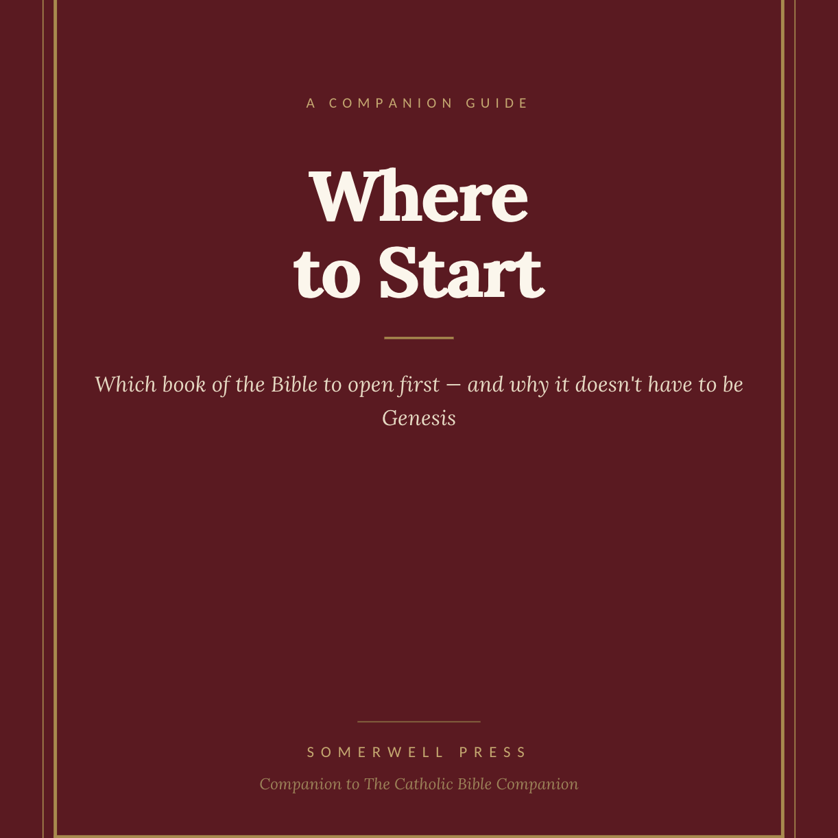 Where to Start — Bible Reading Guide